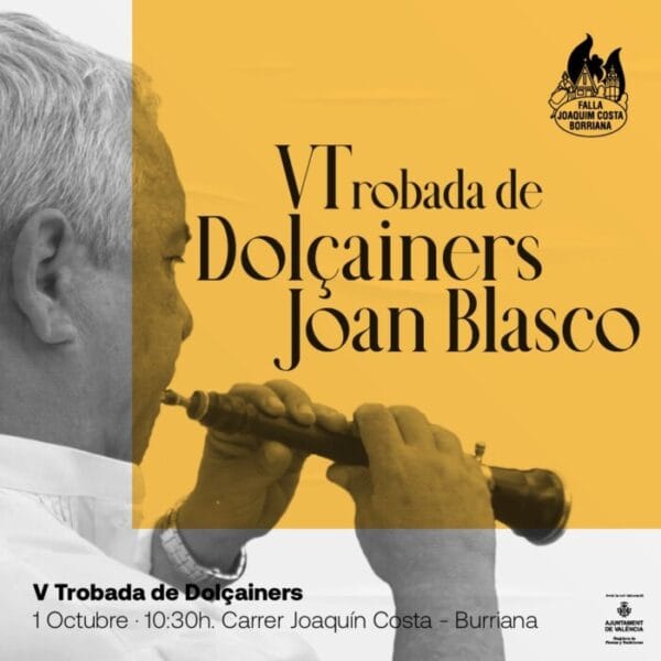 Cartel de la V Trobada de Dolçainers Joan Blasco (Falla Joaquín Costa - Conde de Altea)