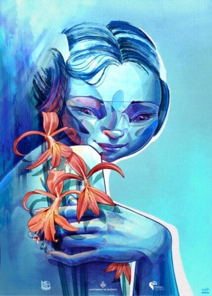 Cartel de la elección de las falleras mayores de València 2024