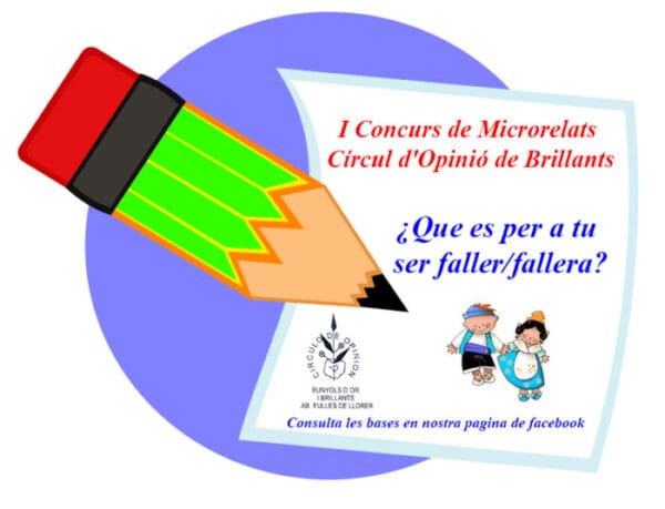 Cartel del I Concurso de Microrrelatos del Círculo de Opinión