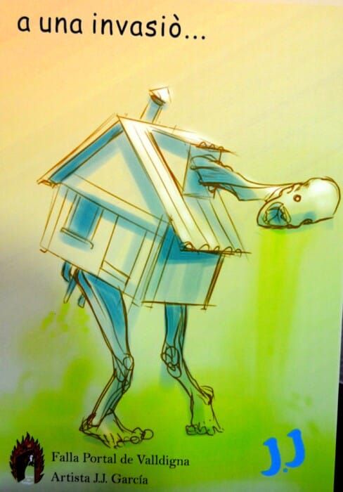 Boceto de la falla grande de Portal de Valldigna 2024