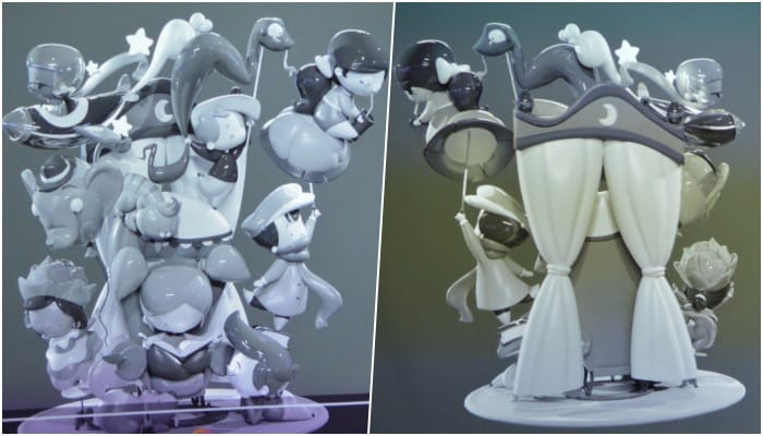 Maqueta virtual de la falla infantil de Ramiro de Maeztu - Els Lleons 2024