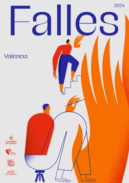 Cartel de la imagen gráfica de las Fallas de València 2024