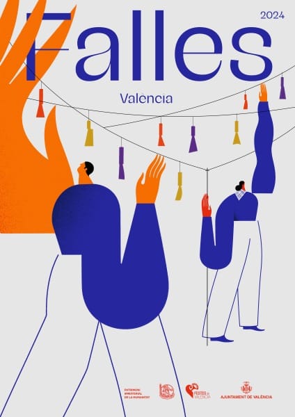 Cartel de la imagen gráfica de las Fallas de València 2024