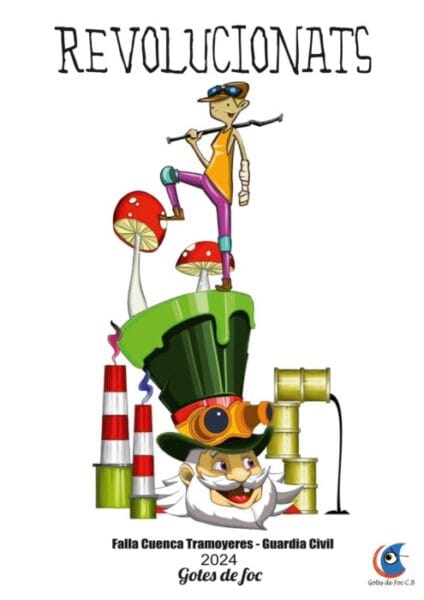 Boceto de la falla grande de Cuenca Tramoyeres-Guardia Civil 2024