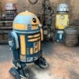 Blue and yellow astromech droid