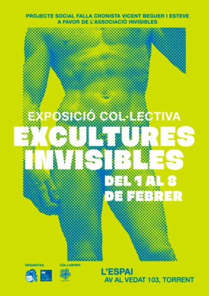 Cartel de la exposición "ExCultures InVisibles" de la Falla Cronista (Torrent)