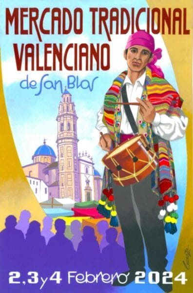 Cartel del Mercado de San Blas 2024 de la Falla El Clero