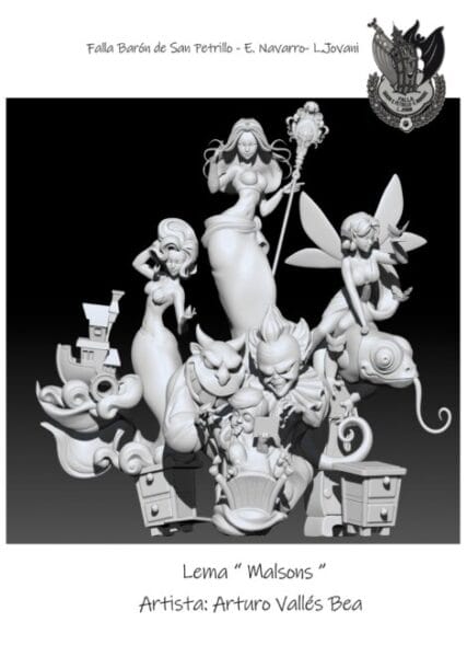 Maqueta virtual de la falla grande de Barón de San Petrillo 2024