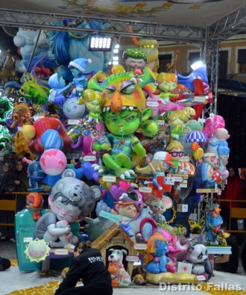 Falla infantil de Convento Jerusalén de 2024, durante la plantà