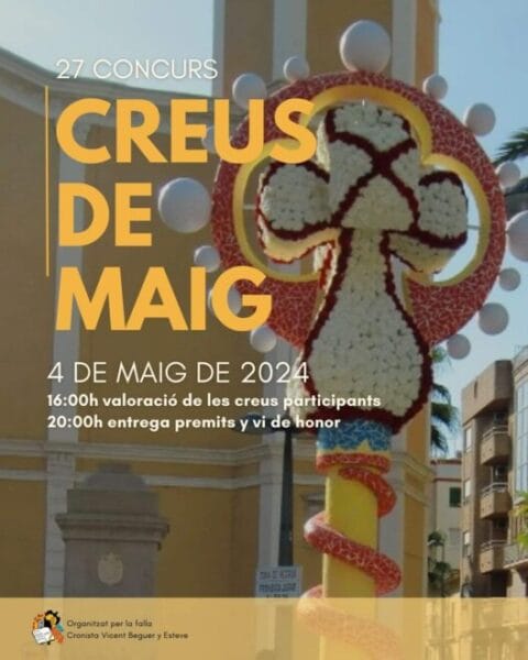 Cartel del concurso de cruces de mayo de la Falla Cronista (Torrent) 2024