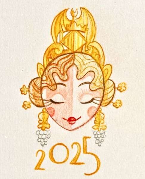 Boceto de la falla infantil de Reina - Paz - San Vicente 2025