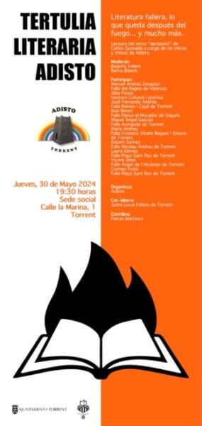 Cartel de la tertulia literaria fallera de ADISTO