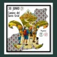 Cartel de la peregrinación fallera Camino del Santo Grial (Falla Convento)