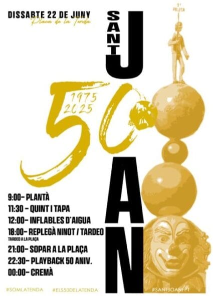 Cartel de la fiesta de San Juan de la Falla Plaça de la Tenda