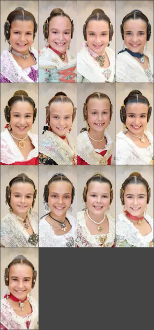 Candidatas a fallera mayor infantil de València 2025