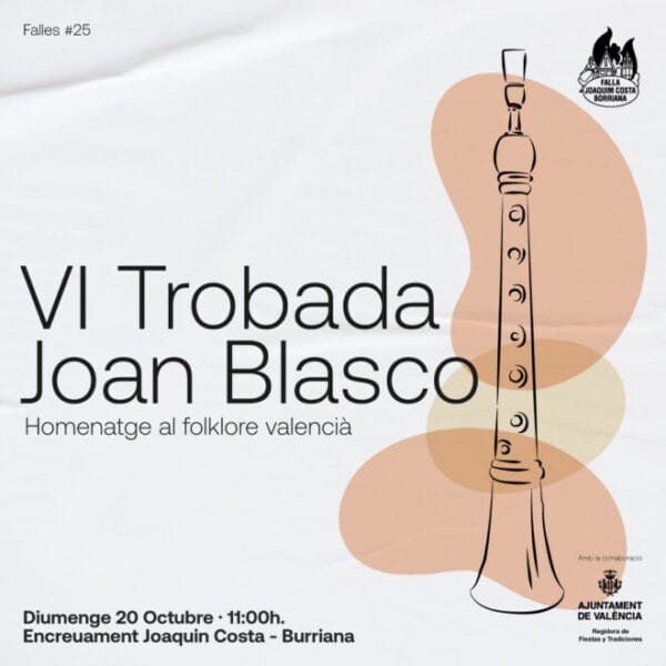 Cartel de la VI Trobada Joan Blasco (Falla Joaquín Costa - Borriana)