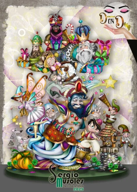Boceto de la falla grande de Lo Rat Penat 2025