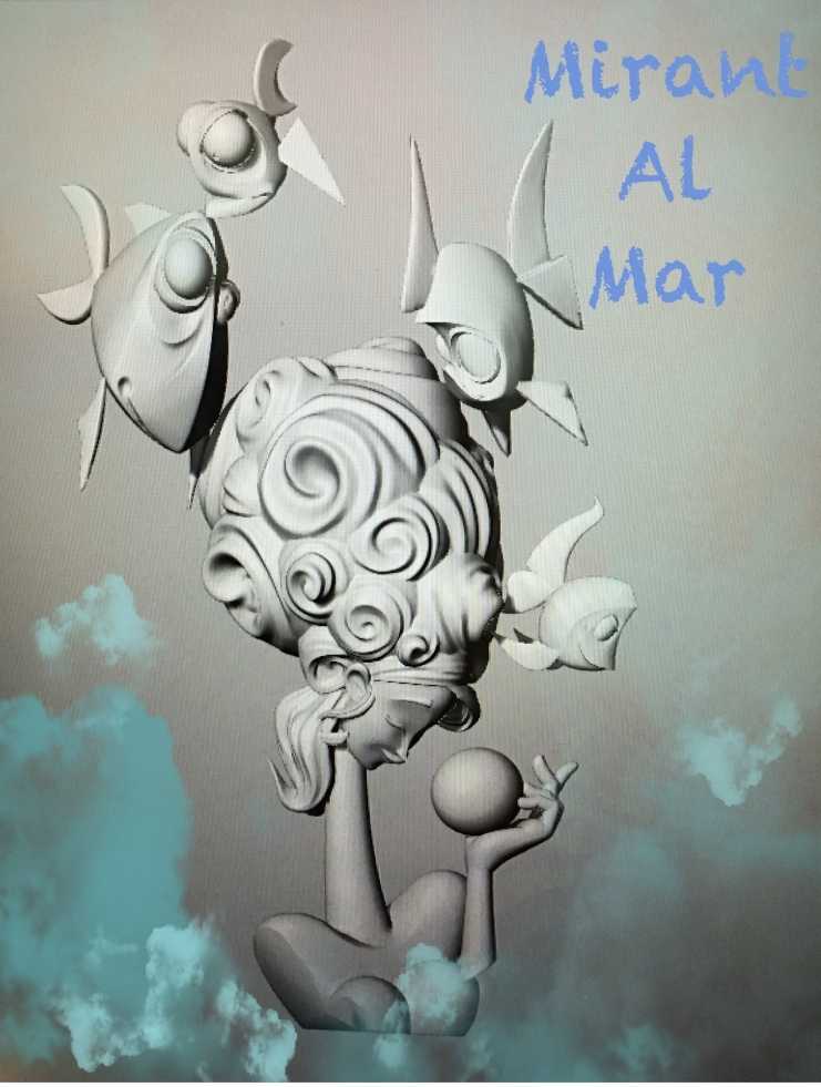 Boceto de la falla grande de La Nueva del Grao 2025
