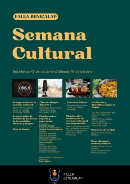 Cartel de la semana cultural de la Falla Benicalap