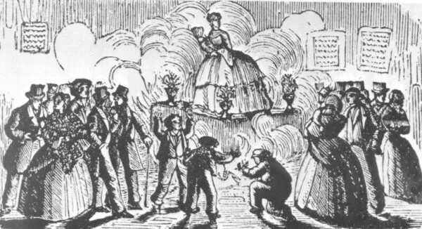 Primera imagen publicada sobre las Fallas (1860)