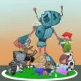 Boceto de la falla infantil de Portal de Valldigna - Salinas 2025