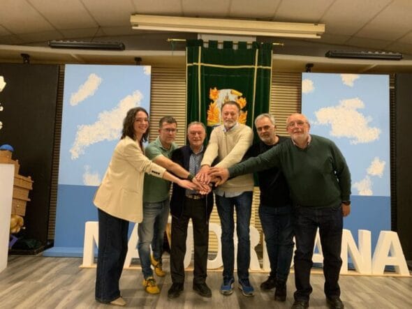 Junta gestora de Na Jordana junto a Pere Borrego