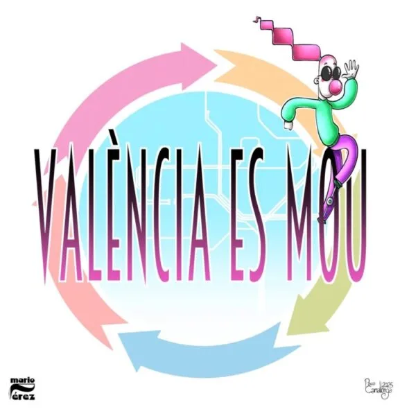 Imagen gráfica del proyecto de Mario Pérez y Paco Camallonga para la falla municipal infantil de València de 2026