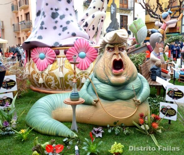 Donald Trump en la Falla Plaza del Pilar 2025