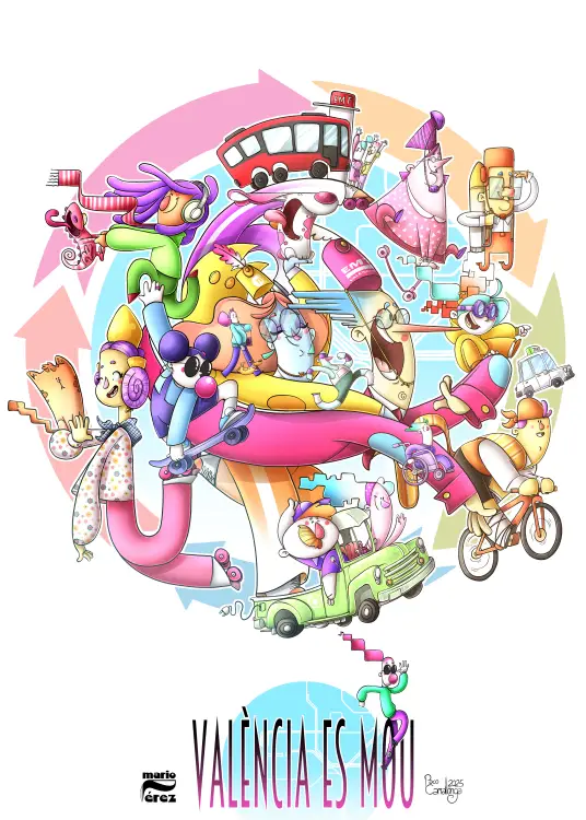 Boceto de la falla infantil del Ayuntamiento de València 2026