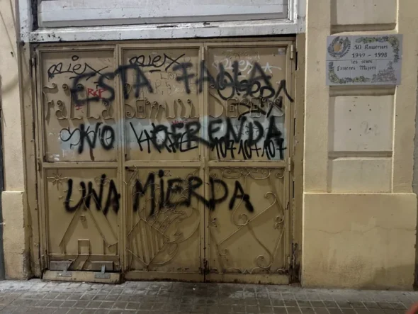Pintada en el antiguo casal de la Falla Borrull - Socors