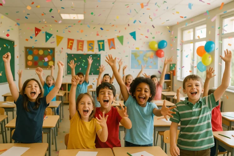 Colegio de fiesta (foto de IA)