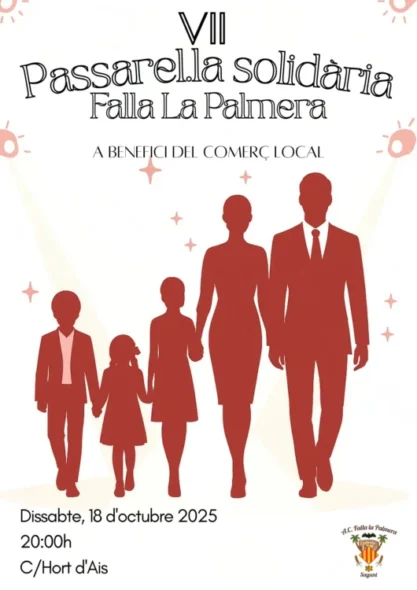 Cartel VI Pasarela Solidaria de la Falla La Palmera (Sagunt)