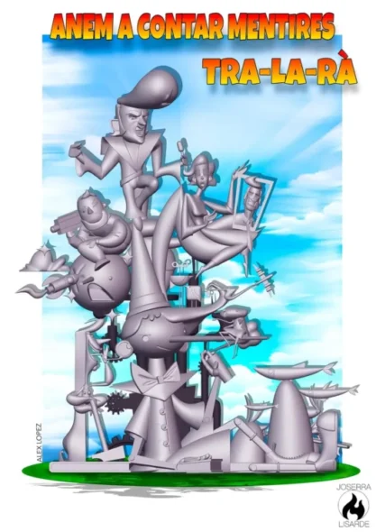 Boceto de la falla grande de Lo Rat Penat 2026