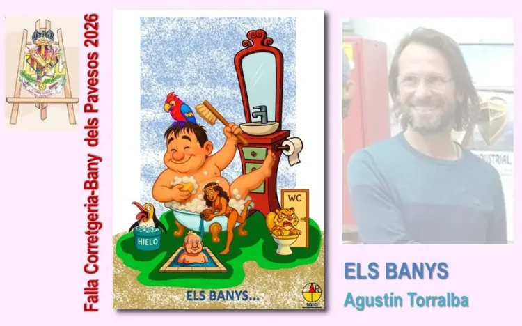 Boceto de la falla grande de Corretgeria 2026