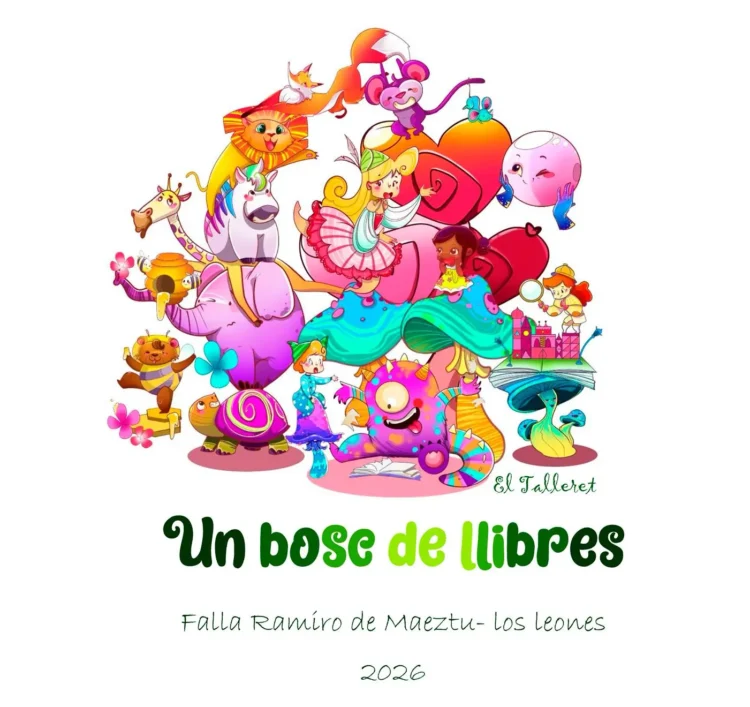 Boceto de la falla infantil de Ramiro de Maeztu - Leones 2026