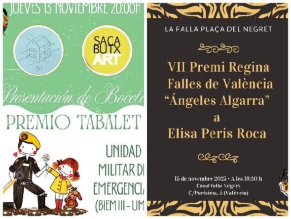 Carteles de los premios Tabalet y Ángeles Algarra 2025