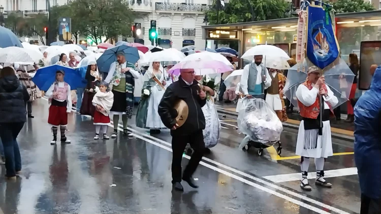 Ofrenda de 2025 con lluvia