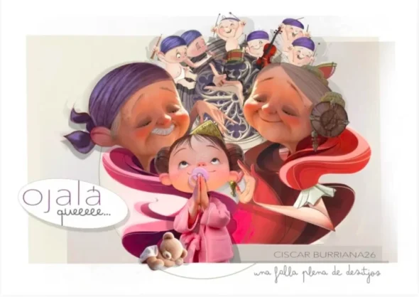 Boceto de la falla infantil de Císcar - Burriana 2026