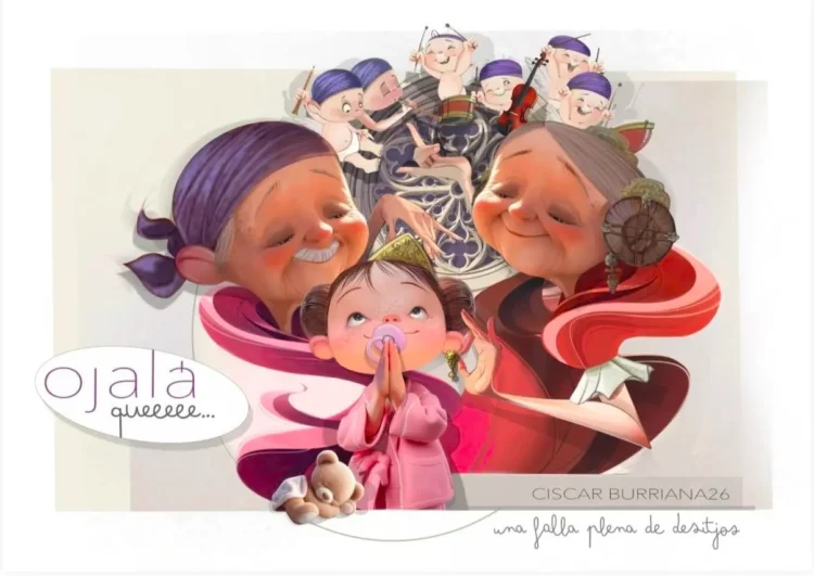 Boceto de la falla infantil de Císcar - Burriana 2026