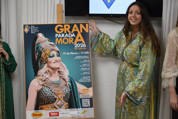 Cartel de la Gran Parada Mora de la Falla Almirante Cadarso 2026