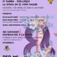 Cartel del homenaje a la mujer de la Falla Linterna-Na Robella