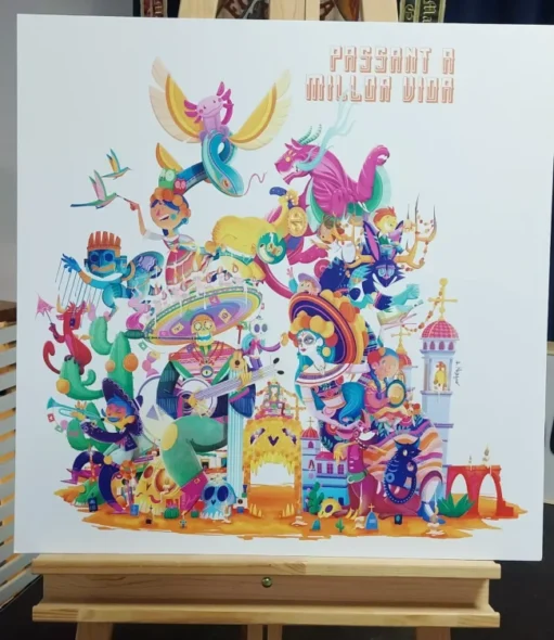 Boceto de la falla grande de Cuba - Literato Azorín de 2026