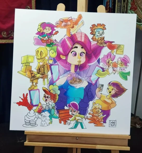 Boceto de la falla infantil de Cuba - Literato Azorín de 2026