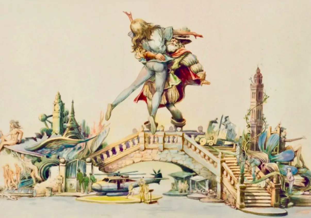 Boceto de la falla Na Jordana 1990