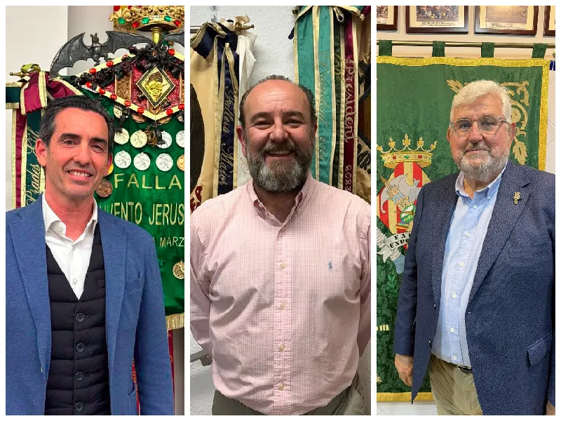 Francisco Segura, Sixto Flores y Gabriel Giménez.