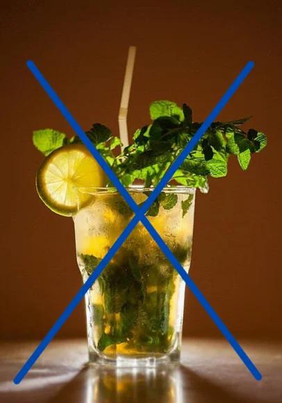 Mojito no (imagen a partir de foto de Raimonsocial, CC BY-SA 4.0 via Wikimedia Commons)