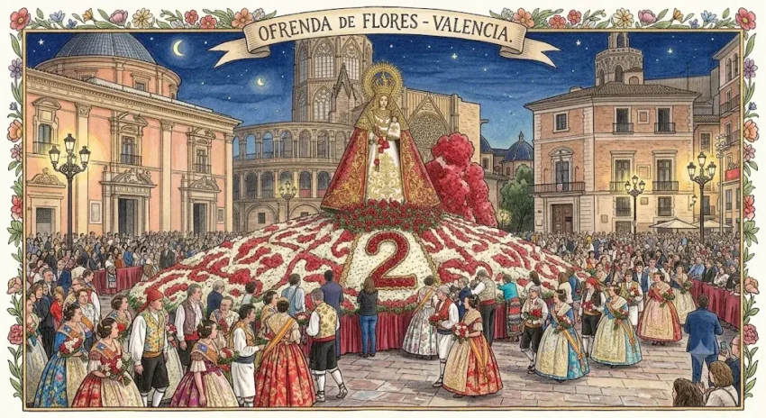 Ofrenda de 2 días (imagen de IA)