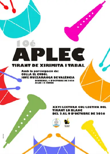 Cartel del X Aplec Tirant de Xirimita i Tabal