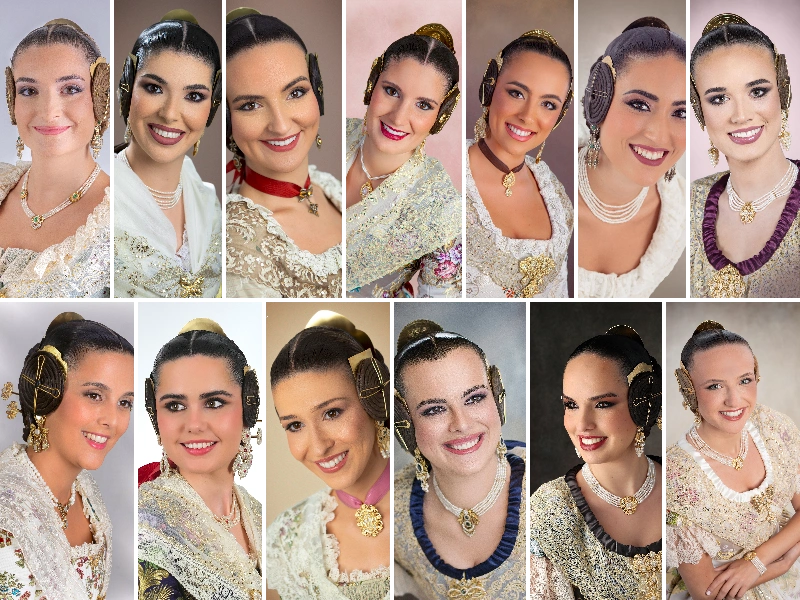 Candidatas finalistas a falleras mayores de València 2027 (fotos oficiales)