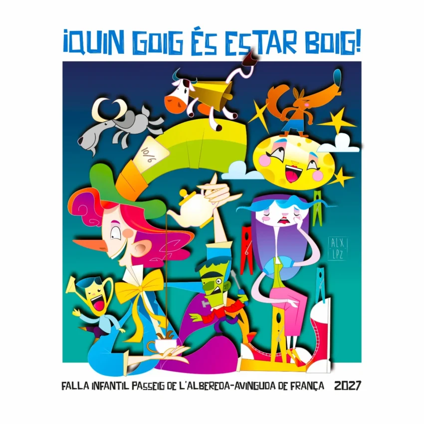 Boceto de la falla infantil de Alameda - Av. Francia 2027